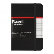Книга записная Partner, 125*195, 96листов, клетка, черная
