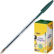 Ручка шариковая BIC CRISTAL, зеленая