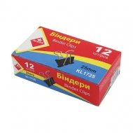 Біндери чорні 25 мм 12шт.1719 KL