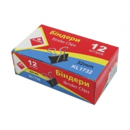 Биндеры черные 32 мм 12шт.1732 KL