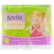 Палички ватні косметичнi в п/е пакеті 100 шт NOVITA Gapchinska 5601 21 10 00/