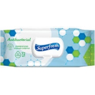 Серветки вологі антибактеріальні SuperFresh 72шт. з клапаном 3401 11 00 00/