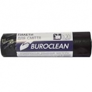 Пакет д/сміття 120л/10шт.22мк міцні Buroclean чорні вітч 3923/
