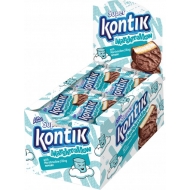 Упаковка печива Konti Super Kontik маршмелоу зі смаком ванілі 24 х 30 г
